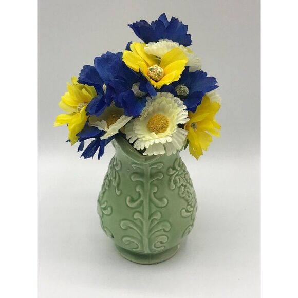 Vintage 1960’s Norleans Japan grape pattern green 6” pitcher - Picture 4 of 9